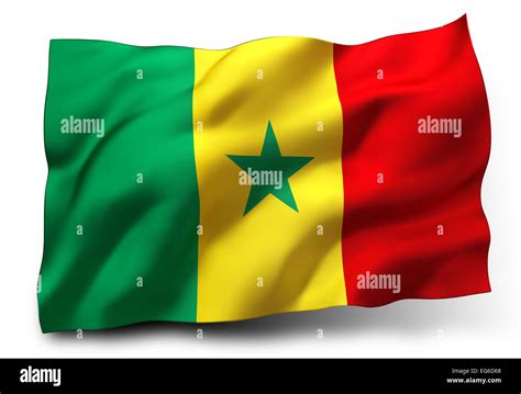 Wavy Senegalese Flag Cut Out Stock Images Pictures Alamy