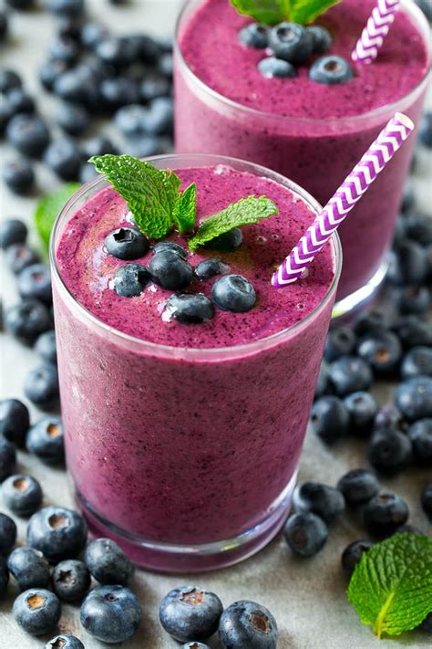 healthy blueberry smoothie  greek yogurt