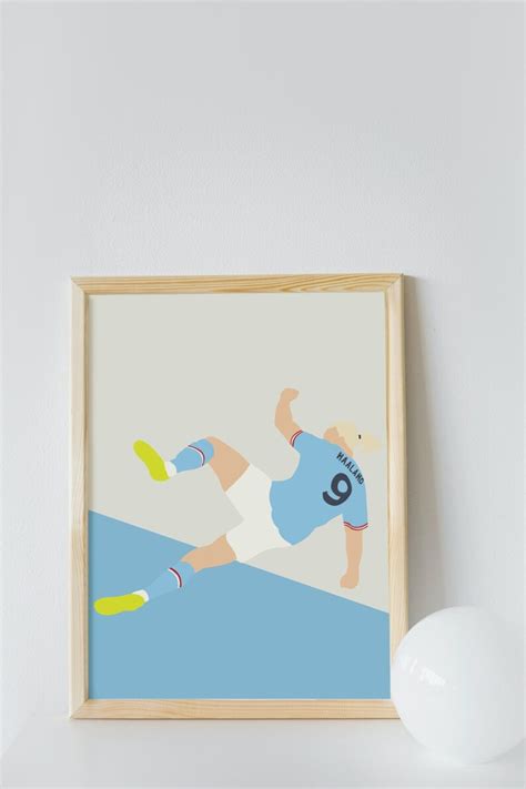 Erling Haaland Man City Bicycle Kick Goal Print Haaland - Etsy