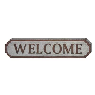 Galvanized Metal Farmhouse Welcome Sign | Michaels