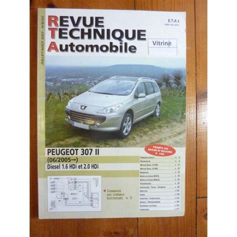 Rta Revue Technique Peugeot 307 Phase Ii Diesel Depuis 06 2005 Diesel 1 6 Hdi Et 2 0 Hdi