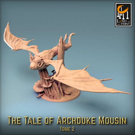 3D Printable Mousin Bat Fly By Rescale Miniatures