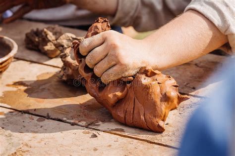 Human Hands Knead Clay Stock Photo Image Of Making Guidance 71373104