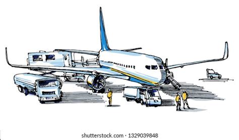 Airport Sketch Images, Stock Photos & Vectors | Shutterstock