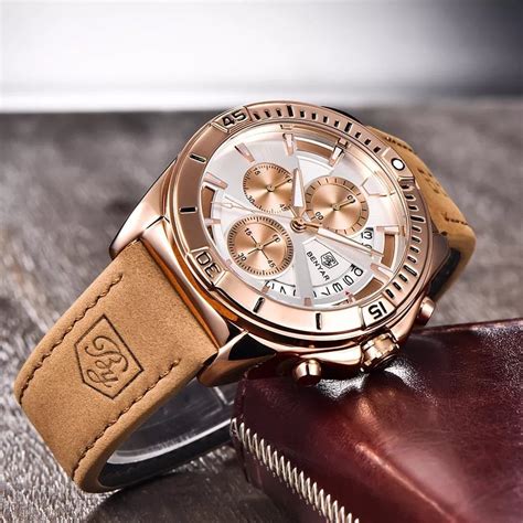 Benyar Mens Chronograph Watch Brown Vivid Nuance South Africa