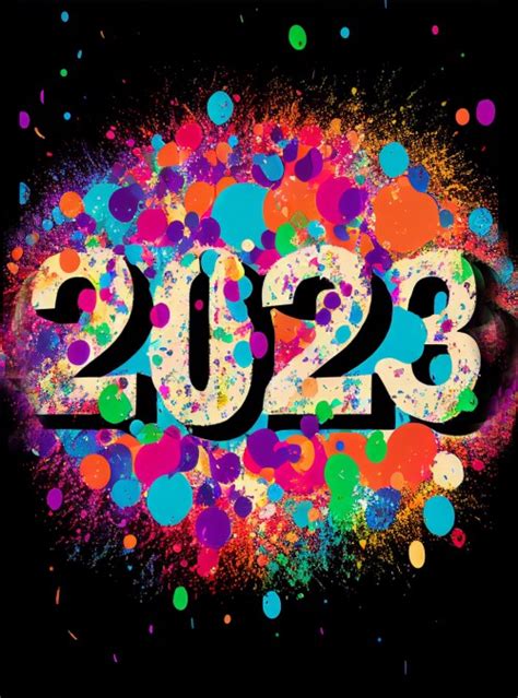 Free Colorful Confetti Happy New Year 2023 Image