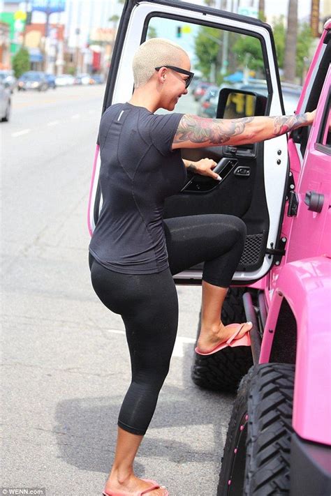 Amber Rose Struggles To Get Into Her Massive Custom Hot Pink Jeep