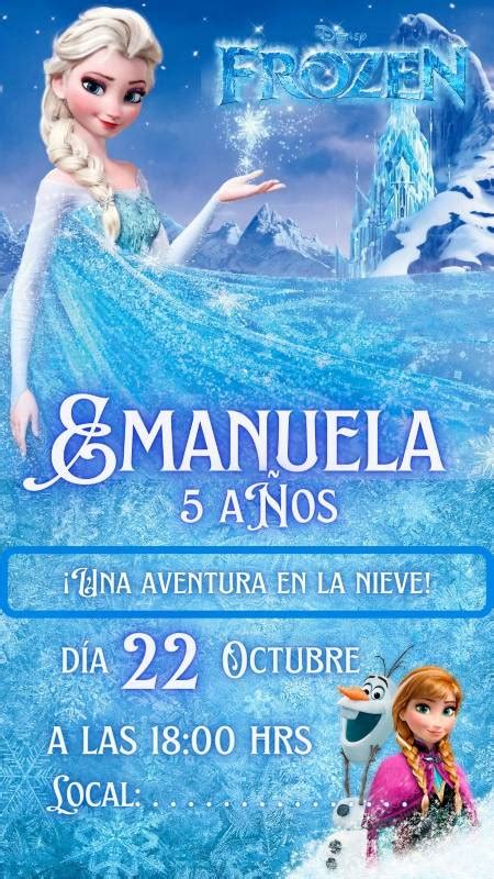 Invitaciones De Frozen Para EDITAR GRATIS Whatsapp