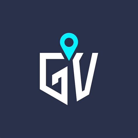 Premium Vector GV Location Logo Design For Recruitment And Navigation