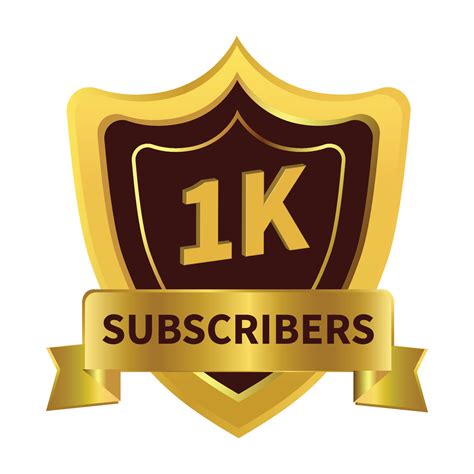 Luxurious K Subscribers Celebration Badge With Golden Ribbon And Dark