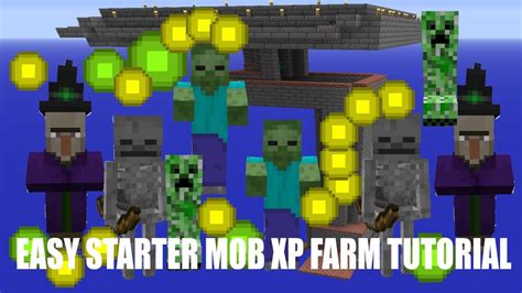 Easy To Build Mob Farm Grinder And Xp Farm Tutorial Minecraft