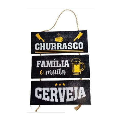 Jogo Placas Corda C Churrasco E Familia Fechacom