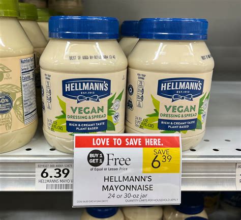 Hellmann’s Vegan Mayonnaise As Low As $1.20 At Publix (Regular Price $6 ...