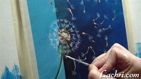 How To Paint A Simple Dandelion With Liquitex Acrylic Paint And An