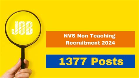 The Registration Process For Nvs Non Teaching Recruitment Will