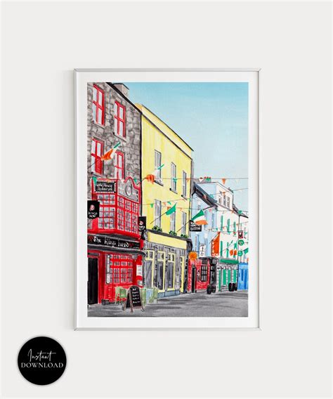 Galway Print, Ireland Wall Art, Galway Art Print, Ireland Art, Galway ...