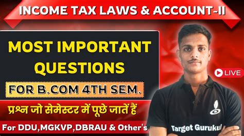 Most Expected MCQ S Of Income Tax Laws And Accounts II B 4th