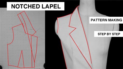 Pattern Making Notched Lapel How To Draft Step By Step Youtube