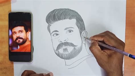 Ram Charan Drawing How To Draw Ram Charan Global Star Ram Charan