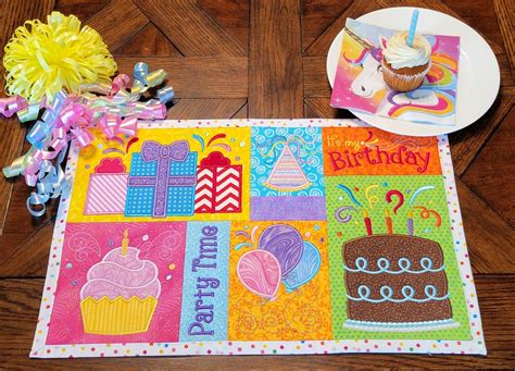 ITH Birthday Placemat 1 Machine Embroidery Designs By JuJu