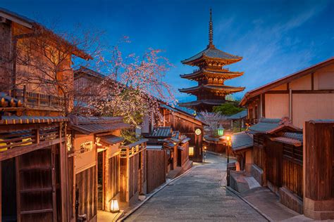 Wall Art | Pagoda at night in Kyoto, Japan