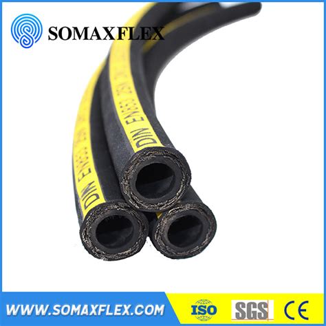 R1 R2 High Pressure Spiral Reinforced Rubber Hydraulic Hose With