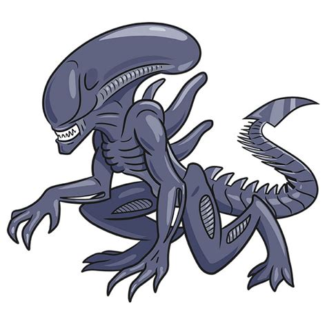 15 Xenomorph Drawing Ideas - How To Draw Xenomorph - DIYnCrafty