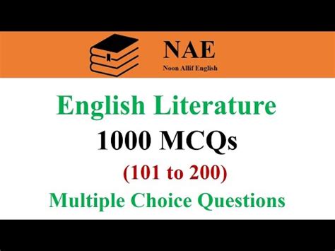 Most Important MCQs On English Literature MCQs For All Types Of