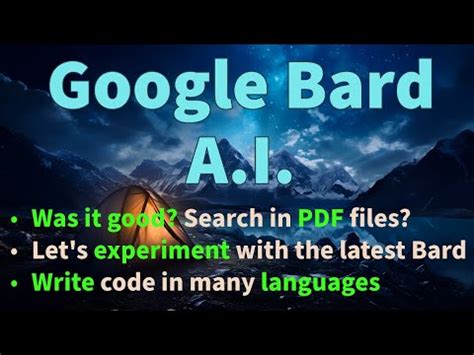 Google Bard AI Bard AI Experiment Check Out New Features Of Bard