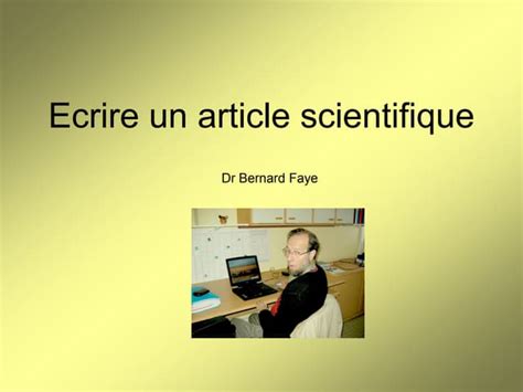 Ecrire Un Article Scientifique Ppt