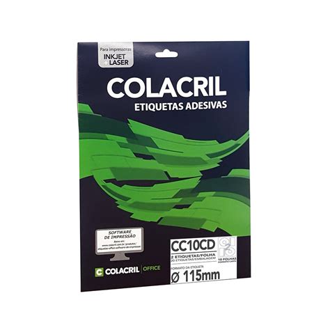 Etiqueta Colacril CC10 CD Cx 10 Fls