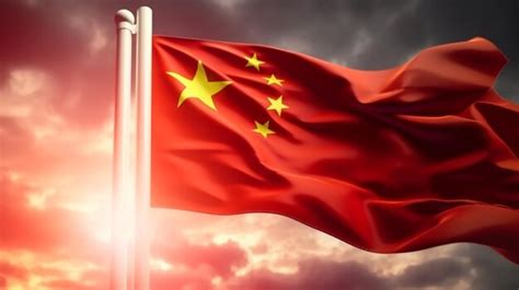 Premium AI Image Chinese National Flag In Different Design Photos