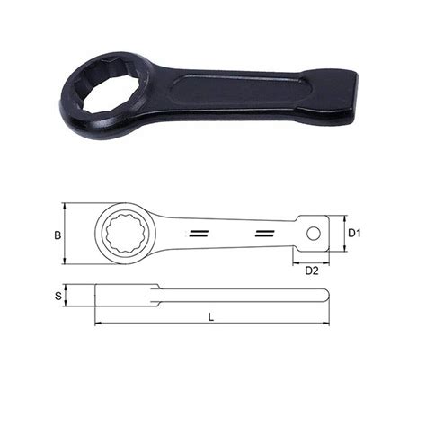 Metric Slogging Box End Striking Ring Wrench Spanner Bi Hex Sided