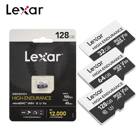 Lexar Memory Card High Endurance A2 100MB S 64GB 128GB V30 Class 10 UHS