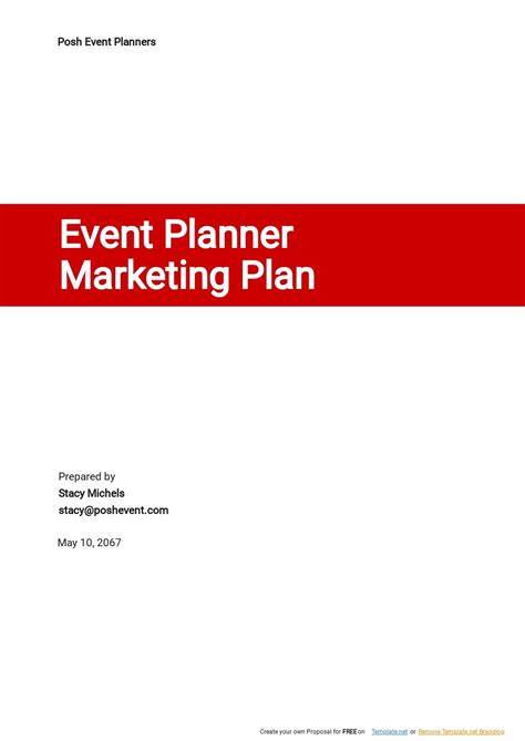 Event Planner Marketing Plan Template in Word, Google Docs, Pages - Download | Template.net