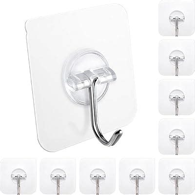 Amazon KK5 Adhesive Wall Hooks Hangers Heavy Duty 13 Pounds Sticky