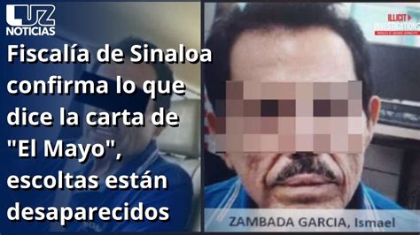 Fiscal A De Sinaloa Confirma Lo Que Dice La Carta De El Mayo Escoltas