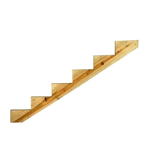 6-Step Ground Contact Pressure Treated Pine Stair Stringer 0623654 ...