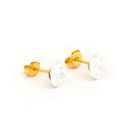 5MM June Alexandar 24K Pure Gold Plated Ear Studs - Studexarabia