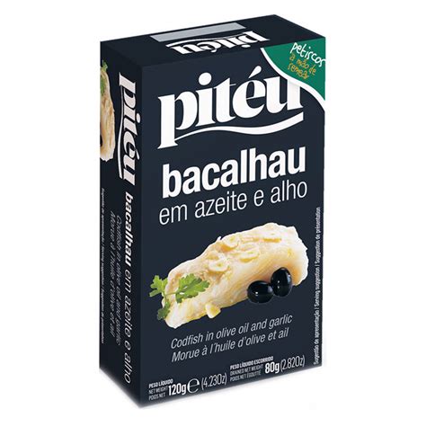 Bacalhau Em Azeite E Alho Pit U Emb Gr Peso Escorrido Gr