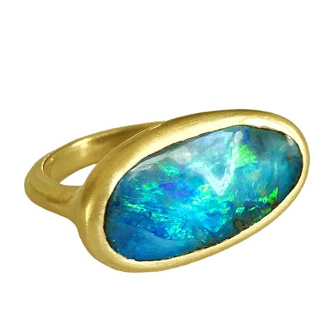 Yellow Gold Opal Ring At 1stDibs