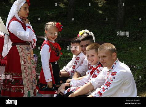 Vratsa, Bulgaria - June 23, 2019: People in traditional authentic folk ...