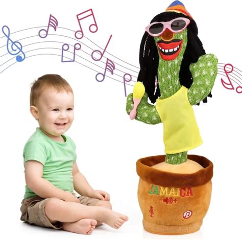 Rotating Volume Control Toy Singing Dancing Cactus Voice Repeating Toy