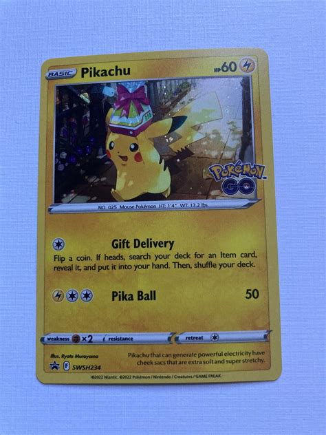 Pikachu Pok Mon Go Promo Holo Swsh Pok Mon Tcg Values Mavin