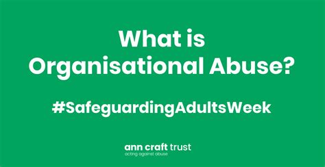 Organisational Abuse Safeguarding Adults Week Social Media Asset Ann