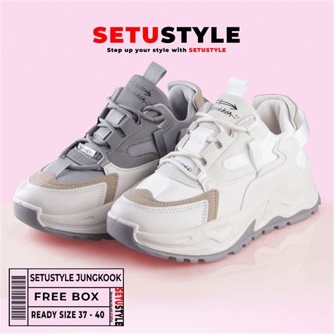 Jual SETU Style Jungkook Sepatu Sneakers Wanita Sport Shoes Shopee