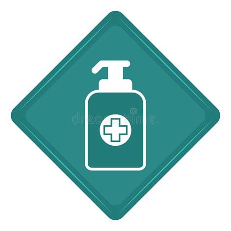 Sticker Of A Antibacterial Gel Icon Stock Vector Illustration Of