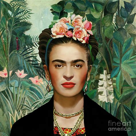 Frida Kahlo Jungle Background Painting By Artworkzee Designs Pixels