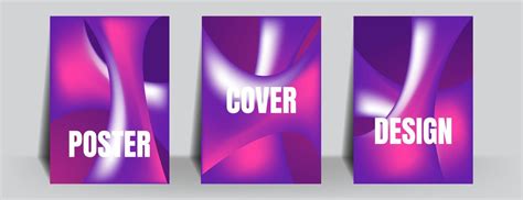 Purple And Pink Fluid Shapes Poster Or Cover Background Set Illustration 43046068 Vector Art At