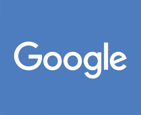 Google Logo Symbol White Design Vector Illustration With Blue